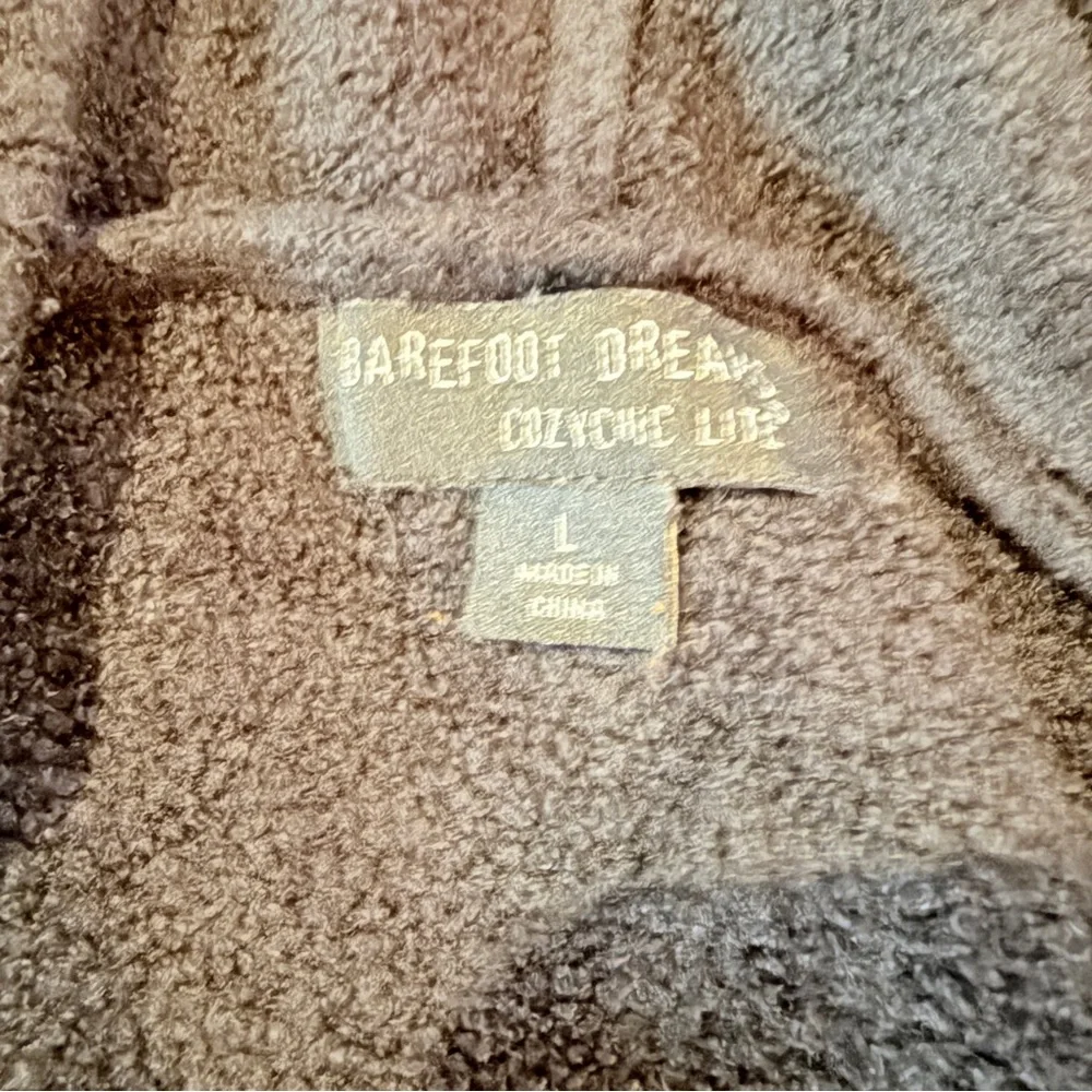Barefoot Dreams‎ CozyChic Ultra Lite Hooded Cardigan Women’s Size Large Black